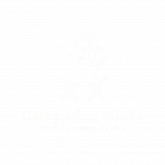 White Calculating Minds Math Learning Center logo featuring a stylized tree and children icon on a black background.
