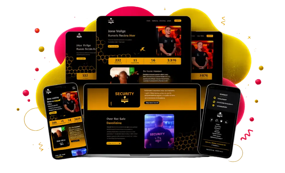 Bee Safe Security responsive website design across multiple devices.