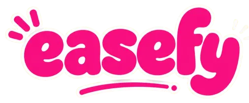 easefy logo pink with white border